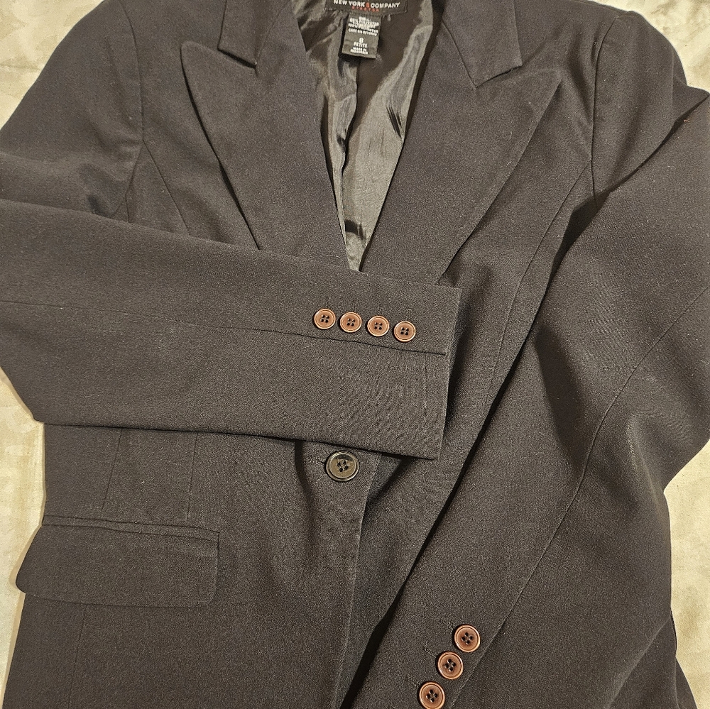 New York & Company Stretch Fit Black Blazer - 8P